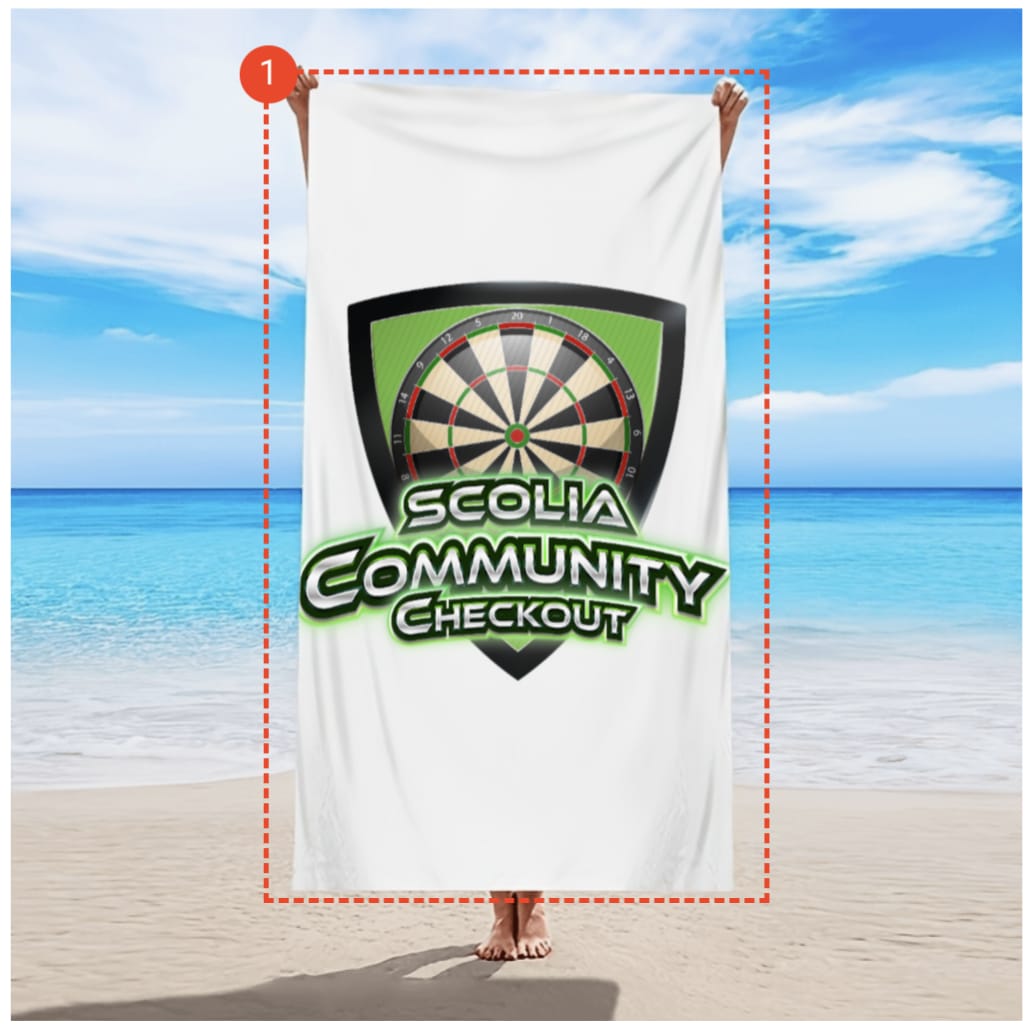 Strand Handtuch mit Logo (80 x 160 cm)